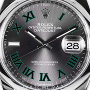 2025 ROLEX DATEJUST WIMBLEDON DIAL SMOOTH BEZEL OYSTER BRACELET 36MM 126200