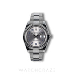 2008 ROLEX DATEJUST II SILVER DIAL 41MM 116334