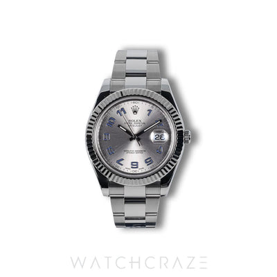 2008 ROLEX DATEJUST II SILVER DIAL 41MM 116334