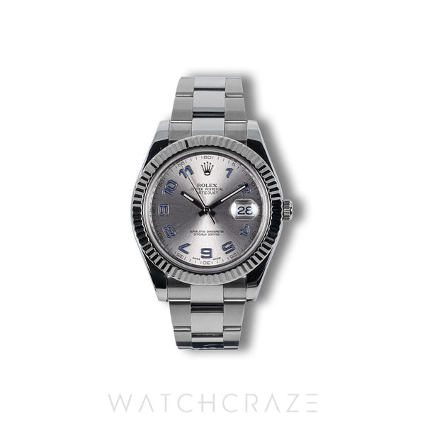 2008 ROLEX DATEJUST II SILVER DIAL 41MM 116334
