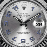 2008 ROLEX DATEJUST II SILVER DIAL 41MM 116334