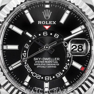 2021 ROLEX SKYDWELLER ROLEX SKY-DWELLER BLACK DIAL 42MM 326934