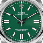 2024 ROLEX OYSTER PERPETUAL STAINLESS STEEL GREEN DIAL 41MM 124300
