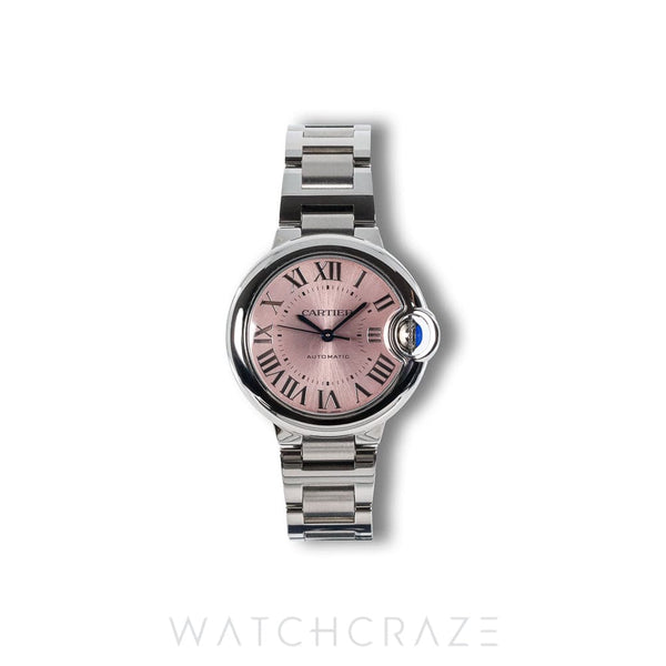 CARTIER BALLON BLEU PINK DIAL 33MM WSBB0068