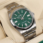 2021 ROLEX OYSTER PERPETUAL GREEN DIAL 41MM 124300