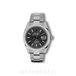 2022 ROLEX DATEJUST SMOOTH BEZEL RHODIUM DIAL 41MM 126300
