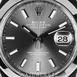 2022 ROLEX DATEJUST SMOOTH BEZEL RHODIUM DIAL 41MM 126300