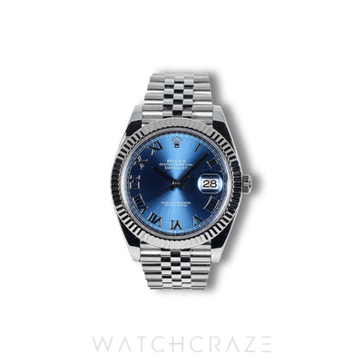 ROLEX DATEJUST AZZURO DIAL 41MM 126334