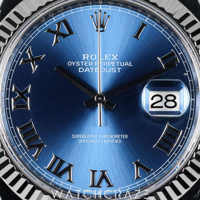 ROLEX DATEJUST AZZURO DIAL 41MM 126334