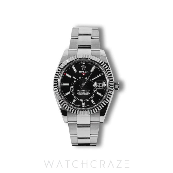 2020 ROLEX SKY-DWELLER OYSTER BRACELET BLACK DIAL 44MM 326934