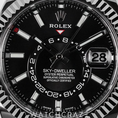 2020 ROLEX SKY-DWELLER OYSTER BRACELET BLACK DIAL 44MM 326934