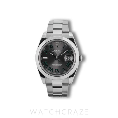 2024 ROLEX DATEJUST WIMBLEDON DIAL 41MM 126300