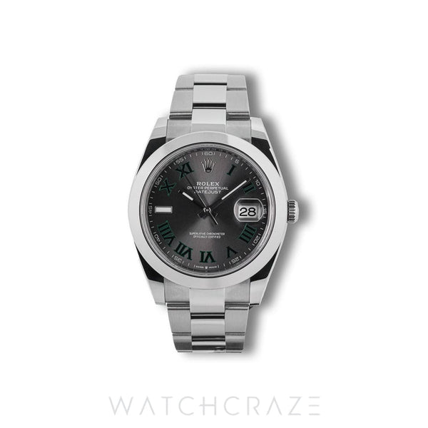 2024 ROLEX DATEJUST WIMBLEDON DIAL 41MM 126300