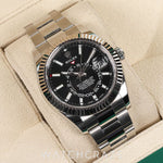 2020 ROLEX SKY-DWELLER OYSTER BRACELET BLACK DIAL 44MM 326934