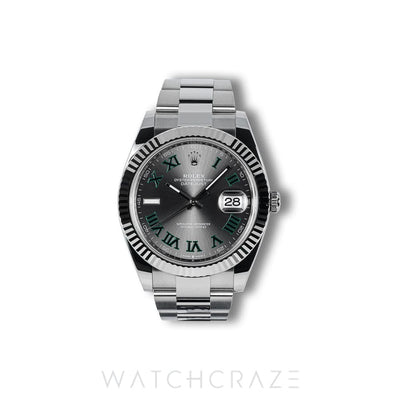 2025 ROLEX DATEJUST WIMBLEDON DIAL 41MM 126334