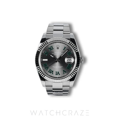 2025 ROLEX DATEJUST WIMBLEDON FLUTED OYSTER 41MM 126334