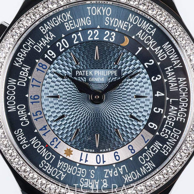 2021 PATEK PHILIPPE WORLD TIME COMPLICATIONS BLUE DIAL 36MM 7130G-016