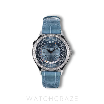2021 PATEK PHILIPPE WORLD TIME COMPLICATIONS BLUE DIAL 36MM 7130G-016
