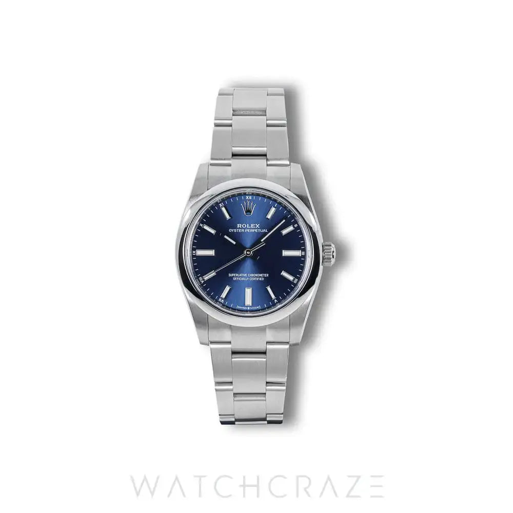 2022 ROLEX OYSTER PERPETUAL BLUE DIAL 34MM 124200