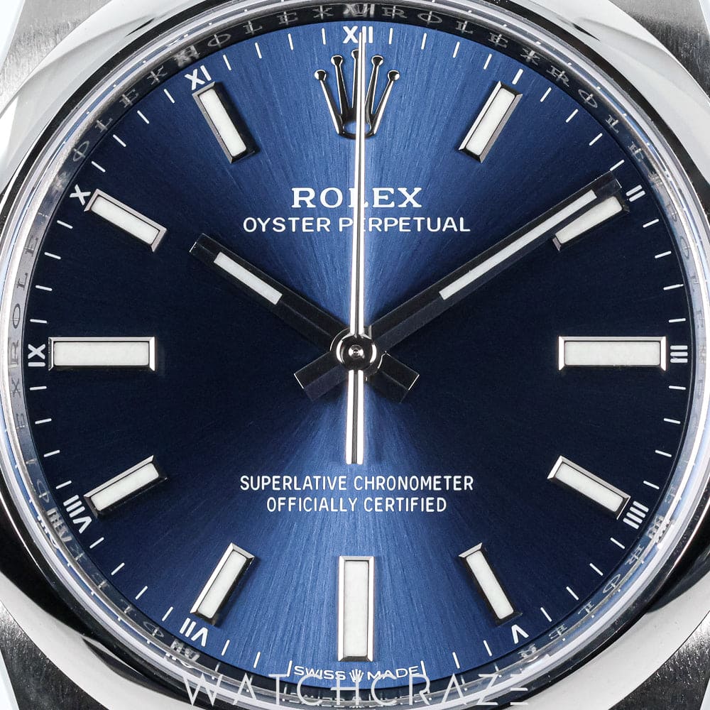 2022 ROLEX OYSTER PERPETUAL BLUE DIAL 34MM 124200