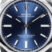 2022 ROLEX OYSTER PERPETUAL BLUE DIAL 34MM 124200