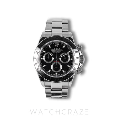ROLEX COSMOGRAPH DAYTONA BLACK DIAL 40MM 116520 (SERVICED 2012 & 2023)