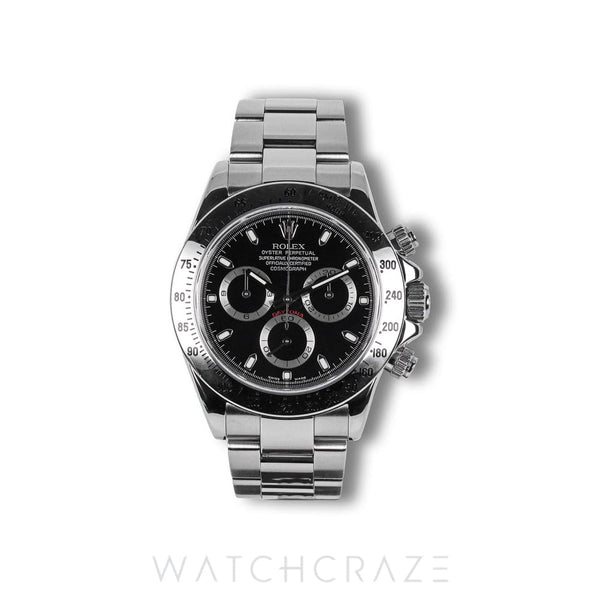 ROLEX COSMOGRAPH DAYTONA BLACK DIAL 40MM 116520 (SERVICED 2012 & 2023)