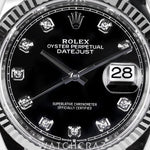 2023 ROLEX DATEJUST BLACK DIAL DIAMOND MARKERS 36MM 126234