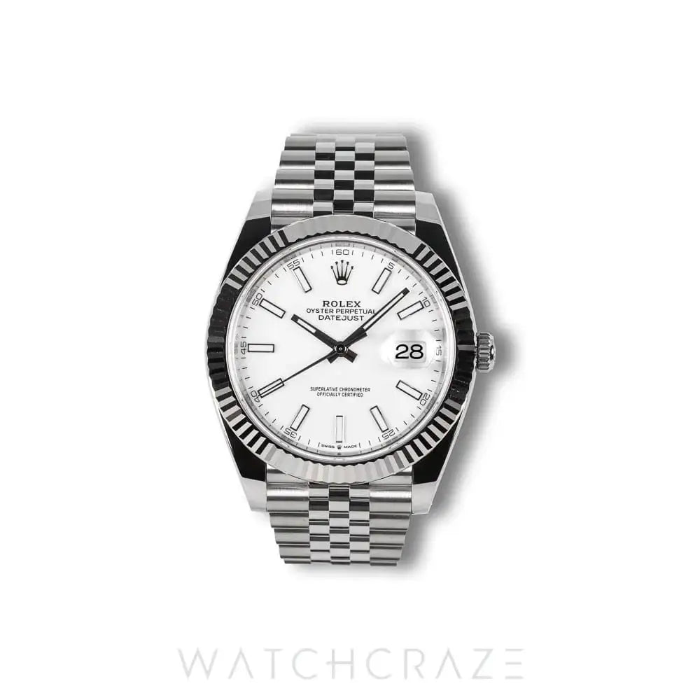 2025 ROLEX DATEJUST WHITE DIAL 41MM 126334