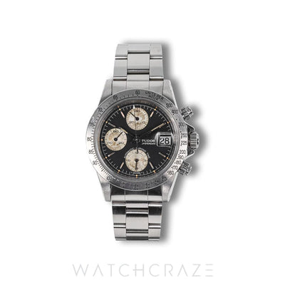 TUDOR OYSTERDATE BIG BLOCK BLACK DIAL 39MM 79180