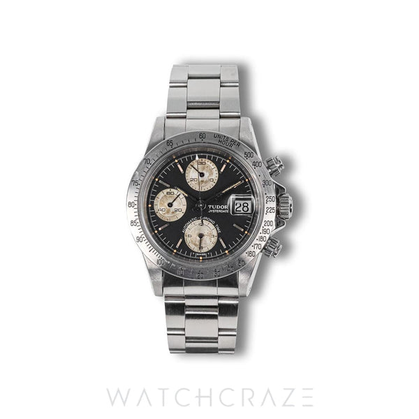 TUDOR OYSTERDATE BIG BLOCK BLACK DIAL 39MM 79180