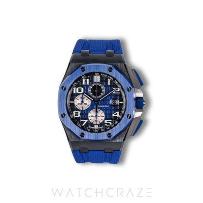 2020 AUDEMARS PIGUET ROYAL OAK OFFSHORE CHRONOGRAPH BLUE DIAL 44MM 26405CE.OO.A030CA.01