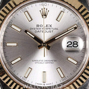 2024 ROLEX DATEJUST TWO TONE YELLOW GOLD AND STEEL SILVER DIAL 41MM 126333