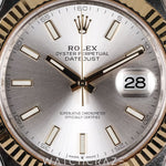 2024 ROLEX DATEJUST TWO TONE YELLOW GOLD AND STEEL SILVER DIAL 41MM 126333