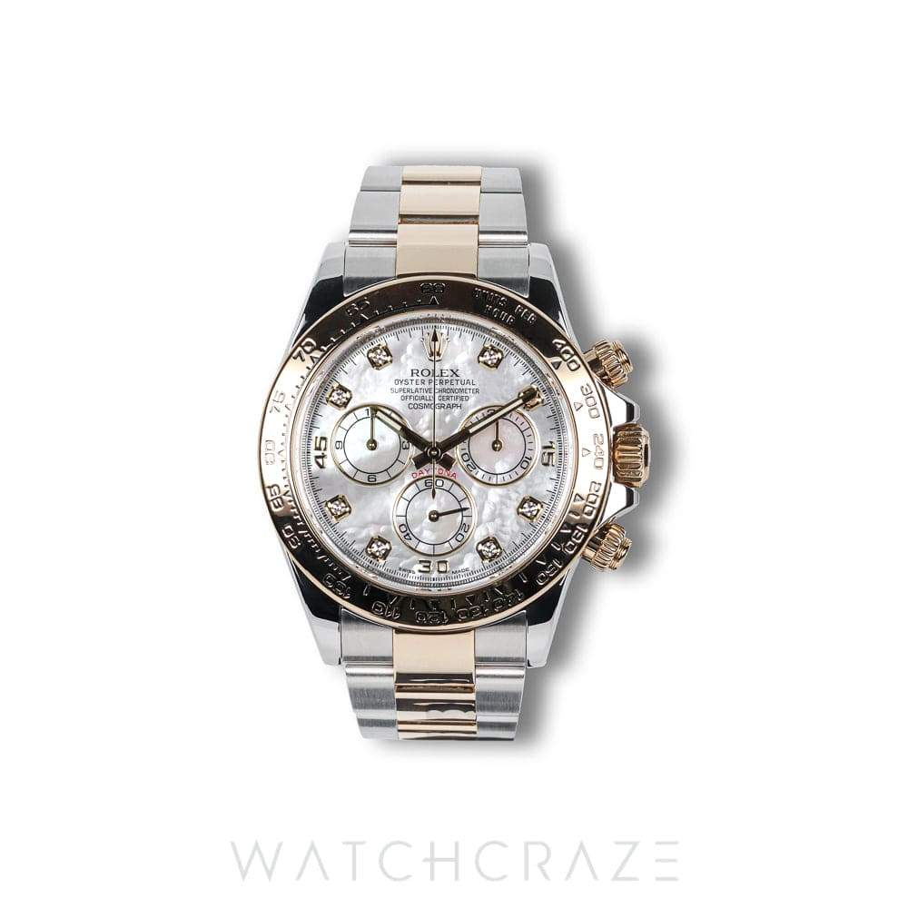 2017 ROLEX DAYTONA COSMOGRAPH TWO-TONE YELLOW GOLD AND STEEL MOTHER OF PEARL 40MM 116503