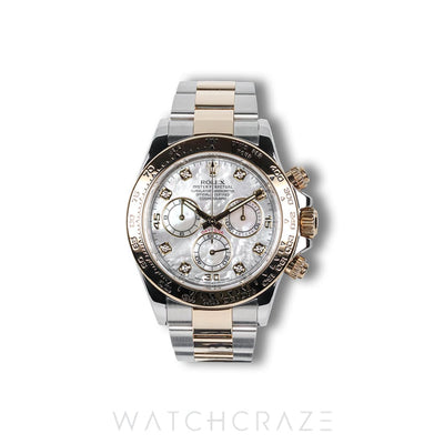 2017 ROLEX DAYTONA COSMOGRAPH TWO-TONE YELLOW GOLD AND STEEL MOTHER OF PEARL 40MM 116503