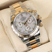 2017 ROLEX DAYTONA COSMOGRAPH TWO-TONE YELLOW GOLD AND STEEL MOTHER OF PEARL 40MM 116503