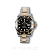 2014 ROLEX SUBMARINER DATE TWO TONE YELLOW GOLD AND STEEL BLACK DIAL "BLACKSY" 40MM 116613LN