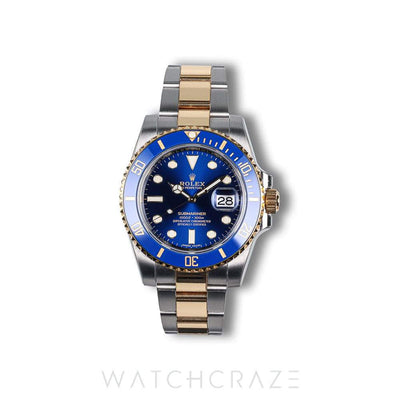 2019 ROLEX SUBMARINER TWO TONE YELLOW GOLD AND STEEL "BLUESY" 40MM 116613LB