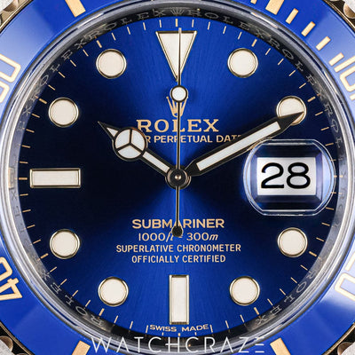 2019 ROLEX SUBMARINER TWO TONE YELLOW GOLD AND STEEL "BLUSEY" 40MM 116613LB