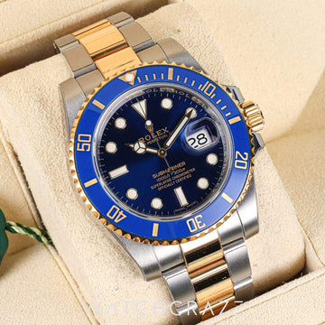 2019 ROLEX SUBMARINER TWO TONE YELLOW GOLD AND STEEL "BLUESY" 40MM 116613LB