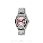 2025 ROLEX DATEJUST PINK ROMAN DIAL 31MM 278274