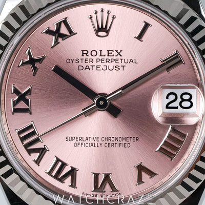 2025 ROLEX DATEJUST PINK ROMAN DIAL 31MM 278274