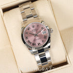 2025 ROLEX DATEJUST PINK ROMAN DIAL 31MM 278274