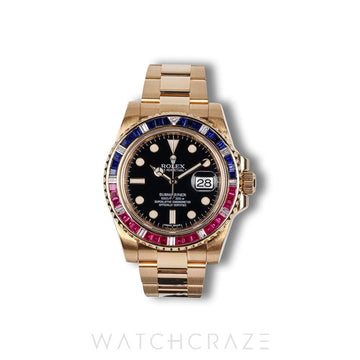 ROLEX SUBMARINER SARU BLACK DIAL 40MM 116618LN (Aftermarket bezel)