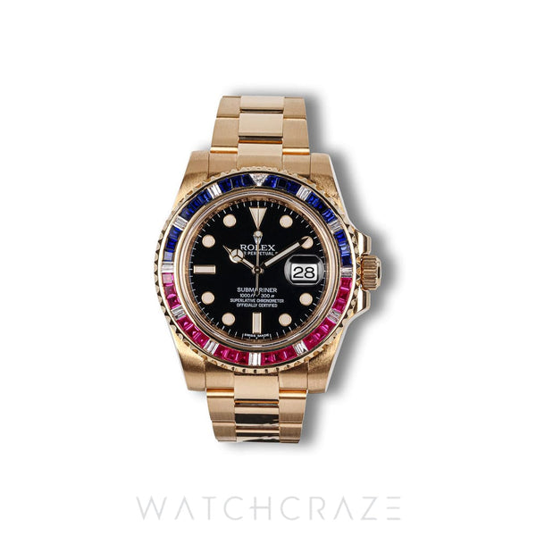 ROLEX SUBMARINER SARU BLACK DIAL 40MM 116618LN (Aftermarket bezel)