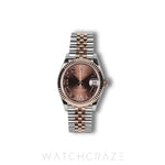 2024 ROLEX DATEJUST TWO TONE ROSE GOLD AND STEEL CHOCOLATE DIAL 31MM 278271