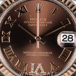 2024 ROLEX DATEJUST TWO TONE ROSE GOLD AND STEEL CHOCOLATE DIAL 31MM 278271