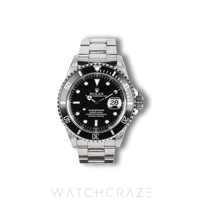 CRICA 1998 ROLEX SUMBMARINER 'SWISS ONLY' BLACK DIAL 40MM 16610