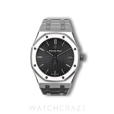 2020 AUDEMARS PIGUET SELF WINDING ROYAL OAK BLACK DIAL 41MM 15500ST.OO.1220ST.03